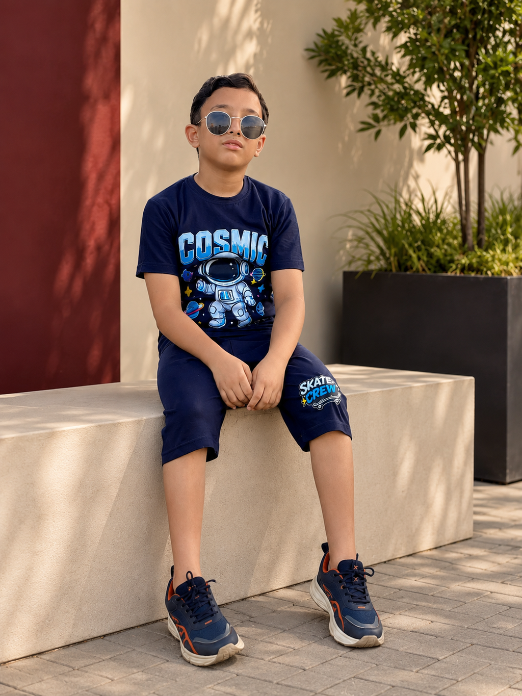 Kids Cosmic Astronaut T-Shirt & Short Set
