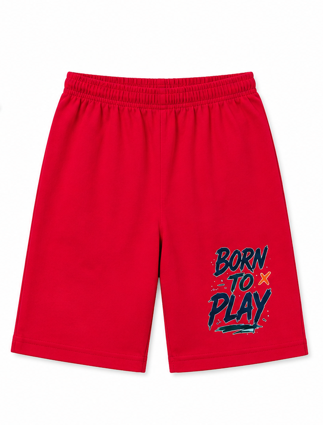 Kids Red Bear Graphic T-Shirt & Short Set