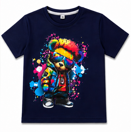 Kids Cool Dude Bear Graphic T-Shirt & Short Set