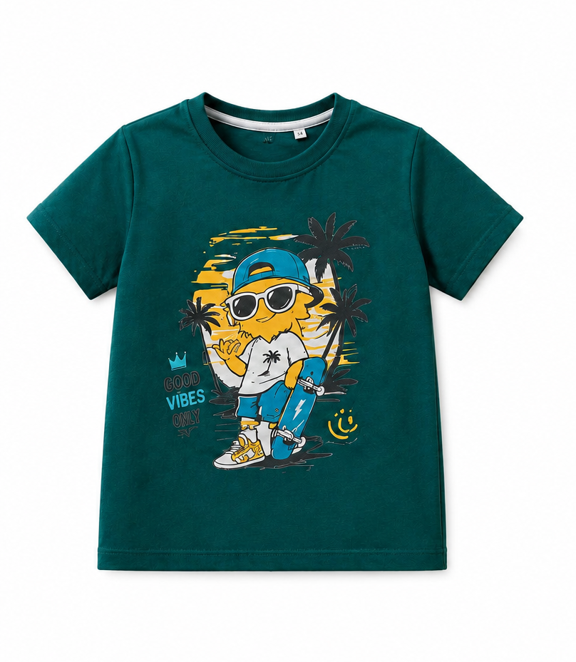 Kids Good Vibes Graphic T-Shirt & Short Set