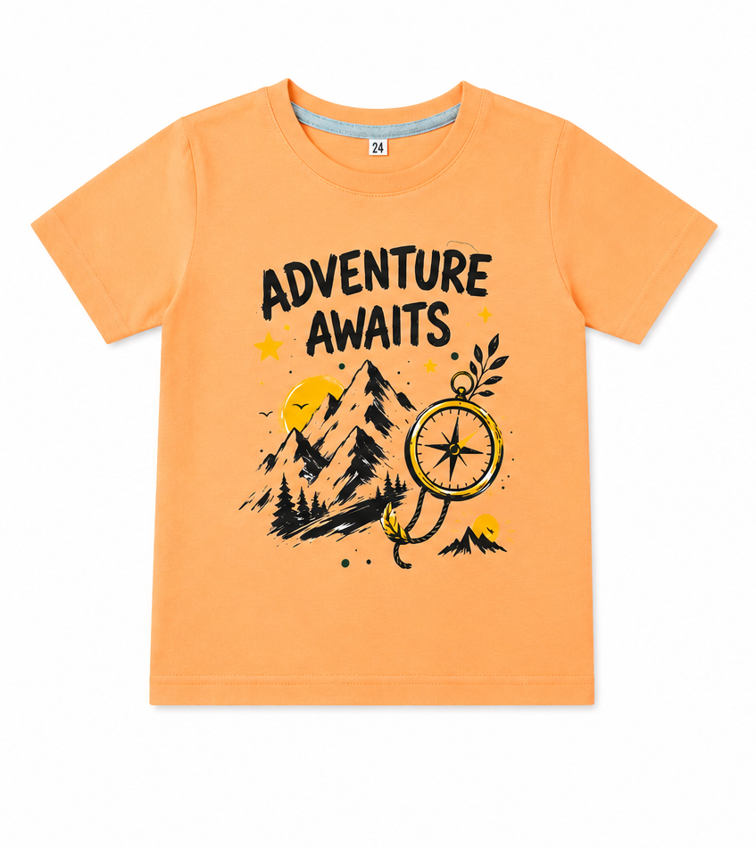 Kids Adventure Awaits Graphic T-Shirt & Short Set
