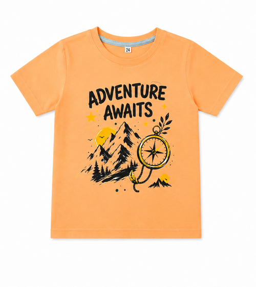 Kids Adventure Awaits Graphic T-Shirt & Short Set