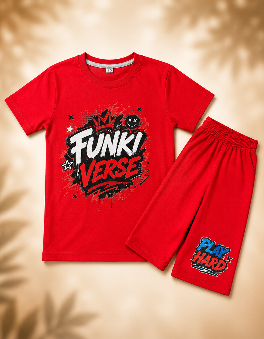Kids Funkiverse Graphic T-Shirt & Short Set